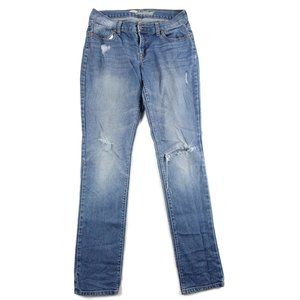 Old Navy Womens The Sweethear Straight Jeans Light Distressed Denim Size 2